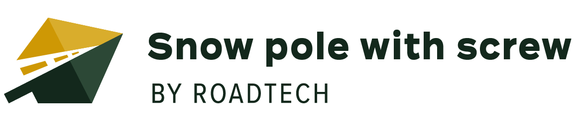Snow pole with screw logo